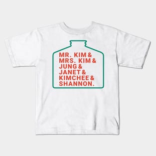 Kim's Convenience Character Name Kids T-Shirt